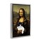 Stupell Industries Mona Lisa Cat Lady Floating Frame, design by Masters Redux